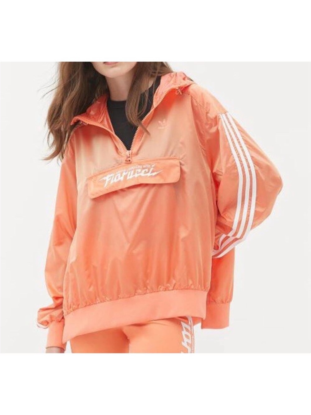 adidas Fiorucci Women's Coral Lightweight Pullover Bomber Jacket